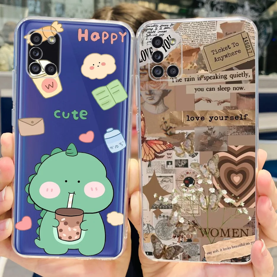 Чехол для Samsung Galaxy A31 A51 A71 стильный мультяшный чехол с цветочным рисунком телефона