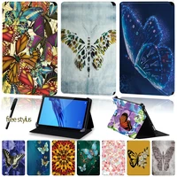 tablet case for huawei mediapad t1 7 0t3 7 0t1 8 0t3 8 0mediapad t1t510t2 10 pro butterfly print leather stand cover