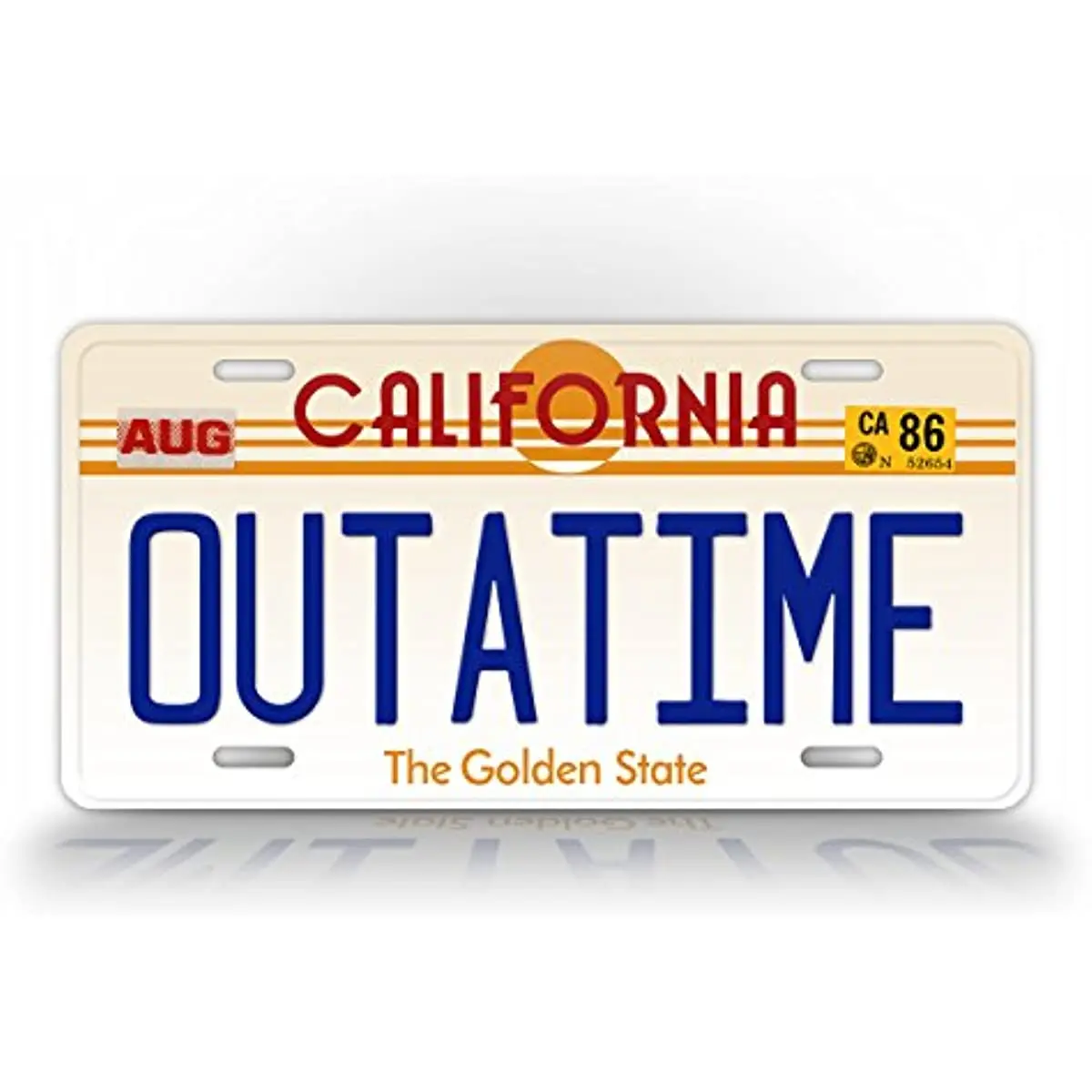 

Копия автомобильной бирки California Outatime, возвращение в будущее, лицензионный знак Delorean, настенное украшение, металлический настенный знак