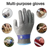 nmshield stainless 316l level 5 steel cut resistant steel wire mesh working knuckle butcher gloves