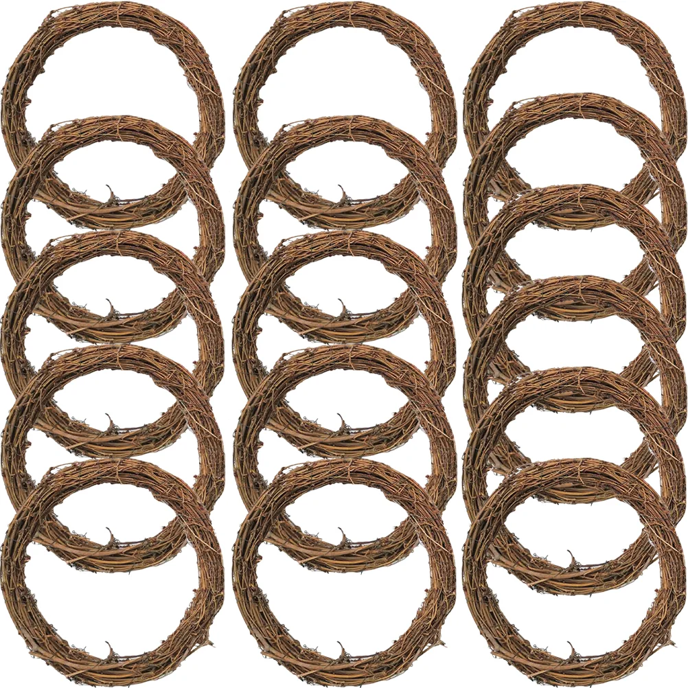 

Earth Vine Garland Hand Woven Rattan Rings DIY Wreath Frame Making Floral Flower Accessories Christmas