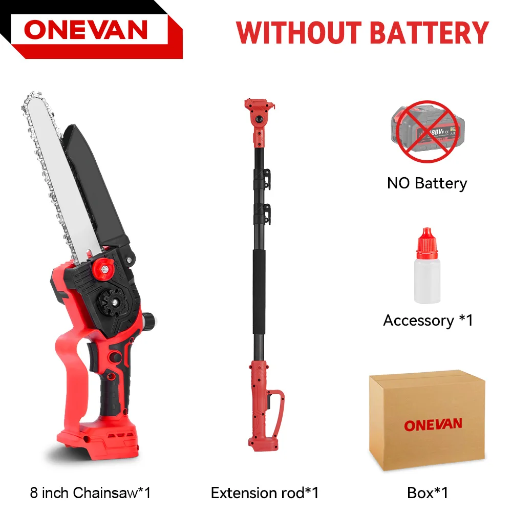 

Аккумуляторная электрическая цепная пила ONEVAN 4900 Вт для Makita 18 В