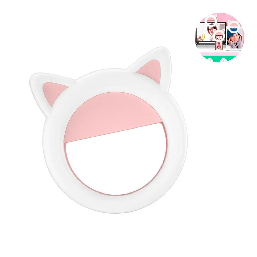

Phone Adjustable Ring Light Rechargeable Selfie Live Streaming Fill Lamp
