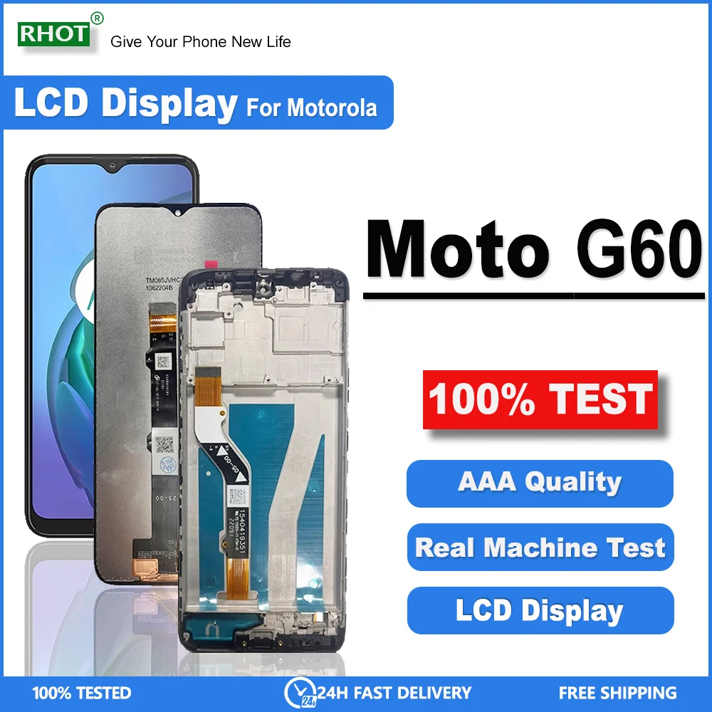6 80 &quot100% протестированный ЖК-дисплей для Motorala Moto G60 с дигитайзером сенсорного