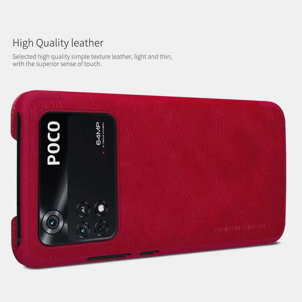 For Xiaomi Poco M4 Pro 4G Case NILLKIN QIN Flip Wallet Bag Leather Protective Back Shell For Xiaomi Poco M4 Pro M4 5G Cover