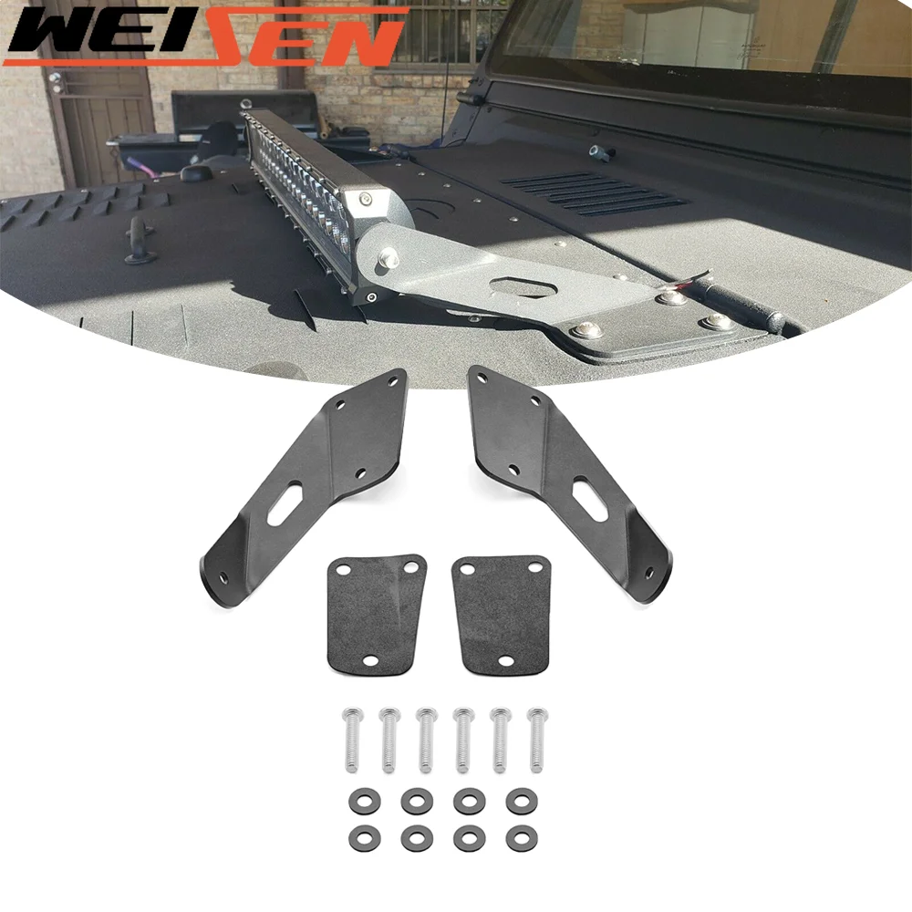 

Автомобильные аксессуары для Jeep 1997-2006 Wrangler TJ LJ верхний капот двигателя 22 дюйма Однорядный или двухрядный светодиодный светильник, крепежные кронштейны