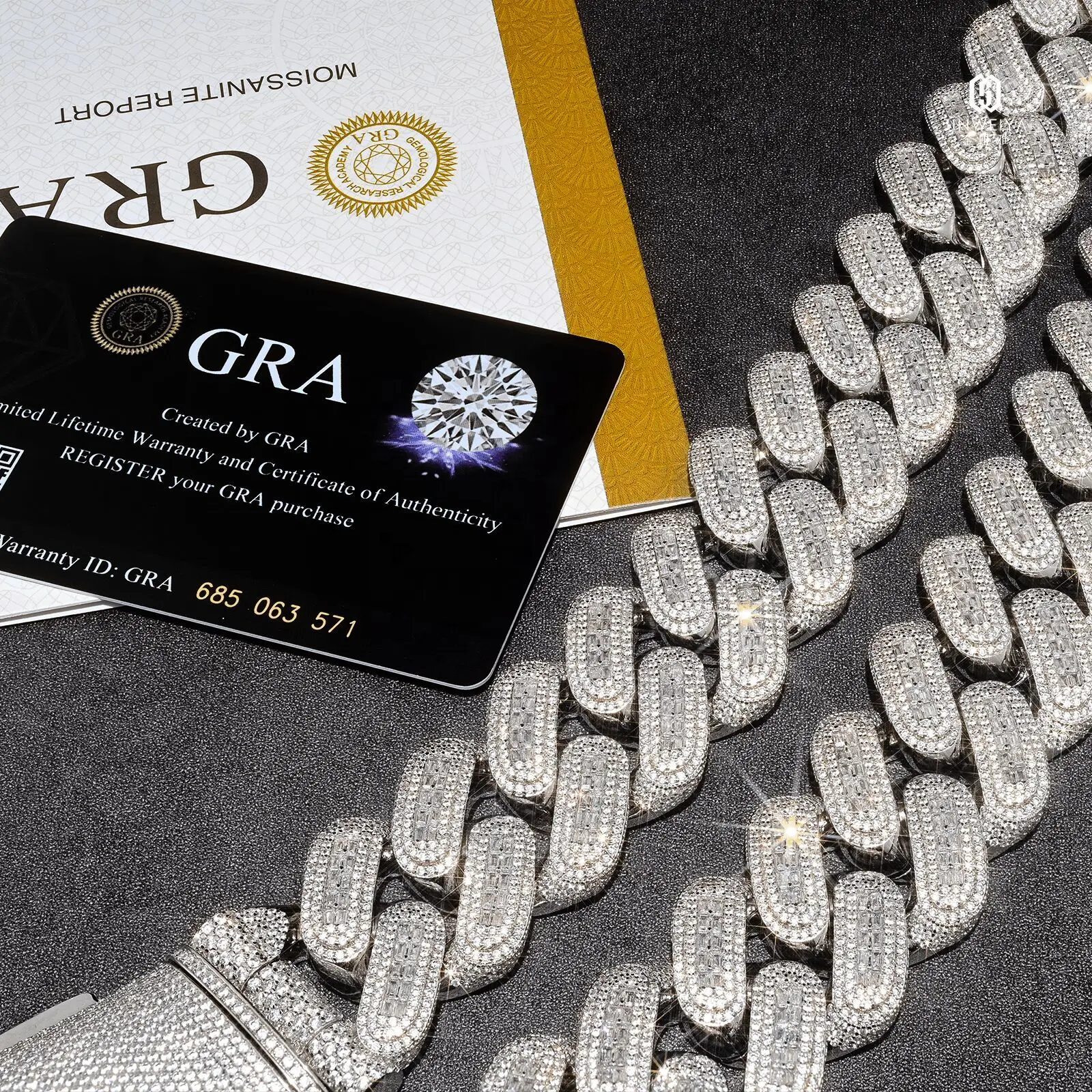 Hot Selings 2024 Vvs Алмазная цепочка Cuban Link Муассанит Ice Out Chain Пользовательские