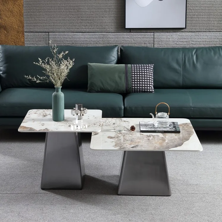 

Living Room Center Table Legs Coffee Table Side Table Marble Top Luxury marble coffee table Smart glass round coffee table