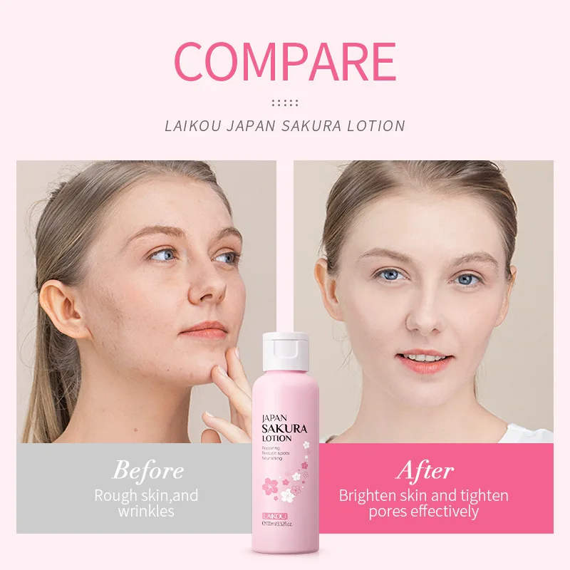 

100ml LAIKOU Sakura Moisturizing Lotion Reduce Spot Repair Damaged Skin Nourishing Brightening Whitening Skin Care Product