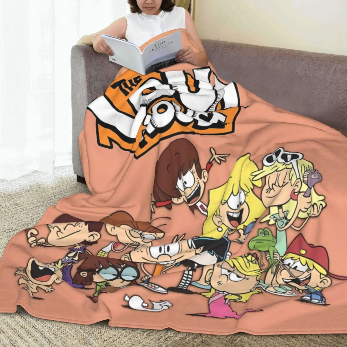 L-Loud House постер фильма одеяло для путешествий и офиса фланелевое гостиной теплое