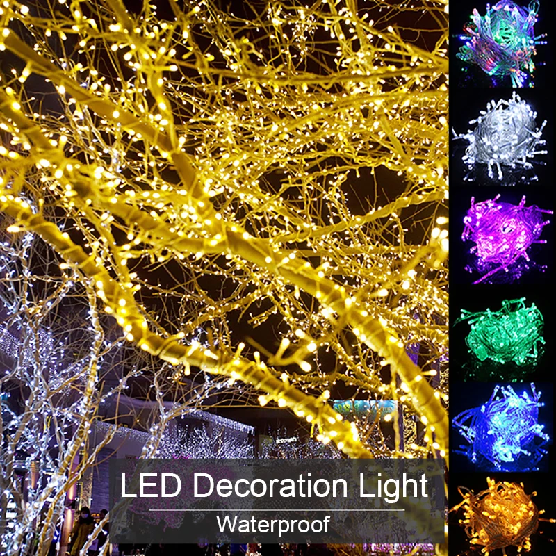 

10m 20m 30m LED String Lights Christmas Fairy Lights Decor Home Wedding Outdoor Waterproof for Garden Party Patio Decoration