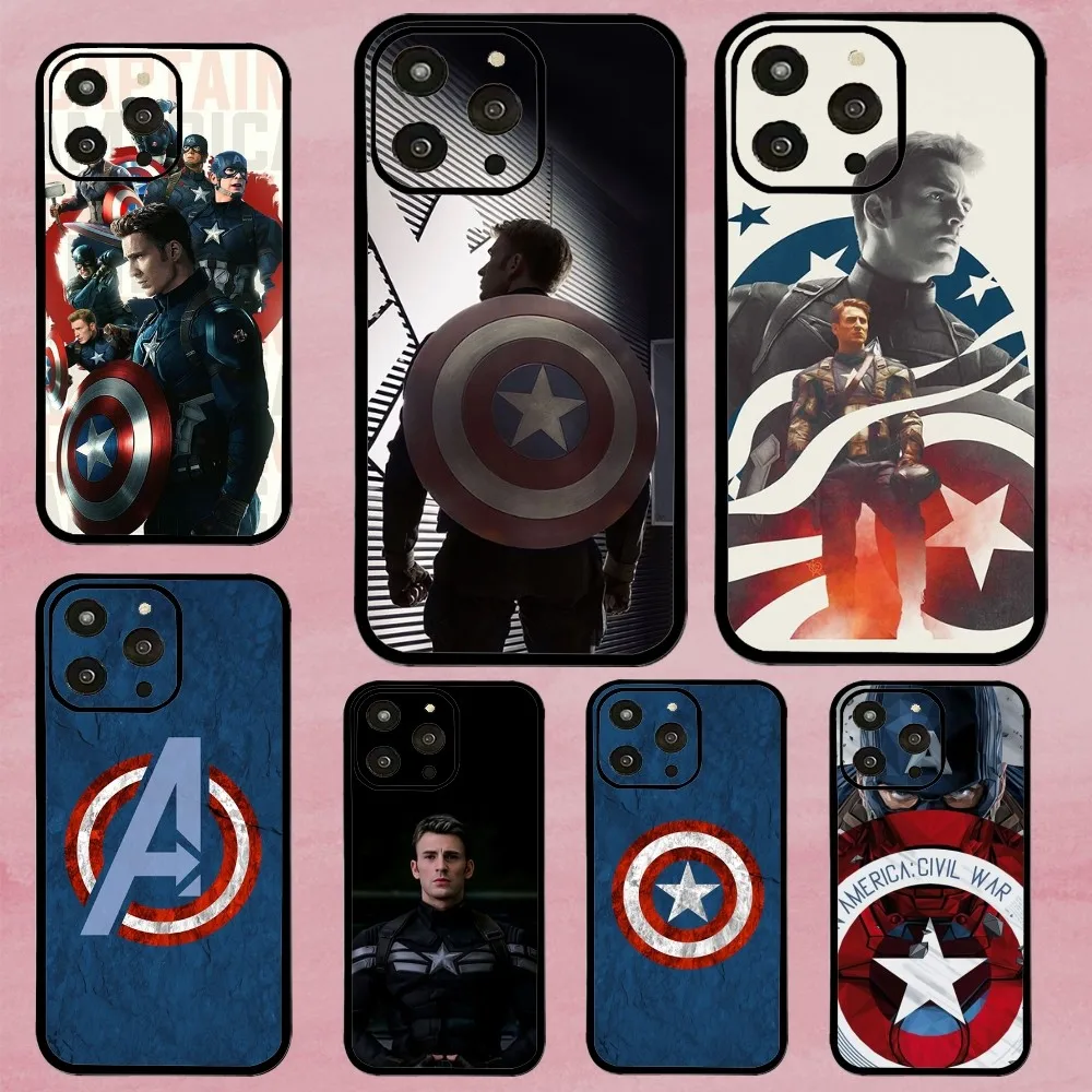 C-Captain America чехол для телефона Iphone 15 11 13 14 Pro Max 7 8 Plus X Xr Xs Se2020 12mini