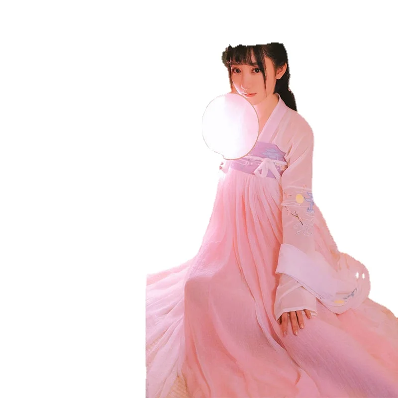 

Han Costume Fairy Cherry Blossom Ancient Costume Super Immortal Qiming Student Waist Length Ru Skirt