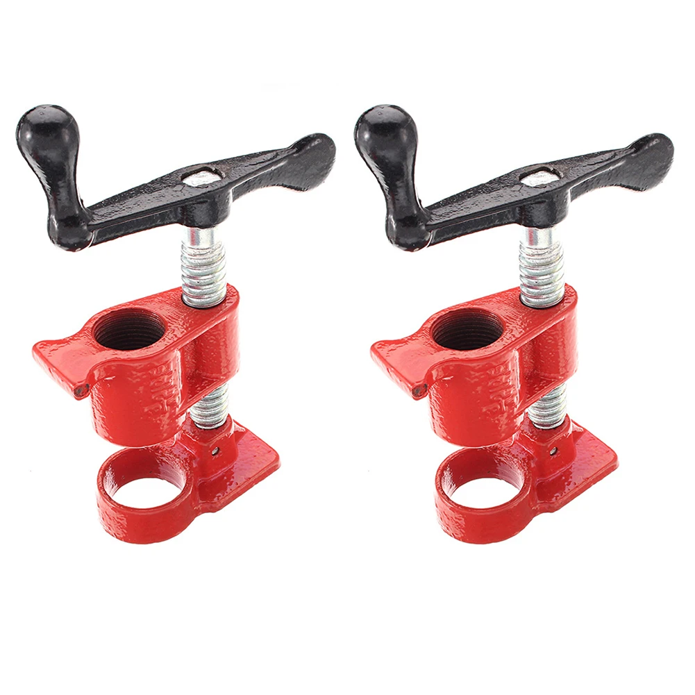 

1/2 3/4 Inch Heavy Duty Pipe Clamp for Woodworking Wood Gluing Tube Steel Cast Iron Fixture Carpenter Hand Tool