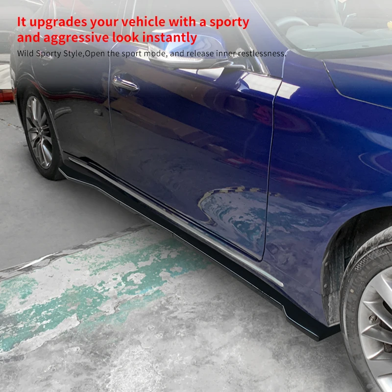 Стайлинг автомобиля защита от царапин новые регулируемые боковые юбки комплект