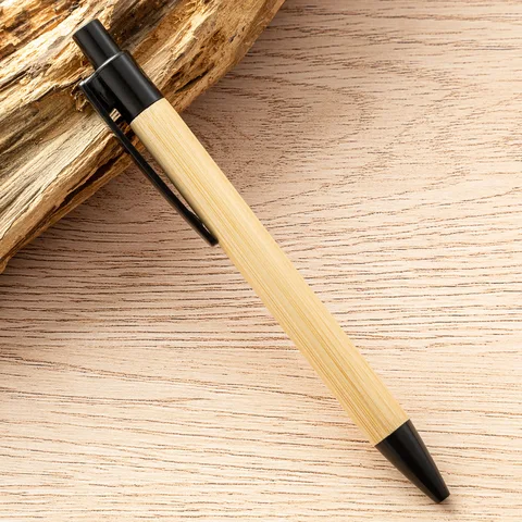 1 шт. креативная бамбуковая шариковая ручка с деревянной ручкой, офисные и школьные принадлежности, ручки
