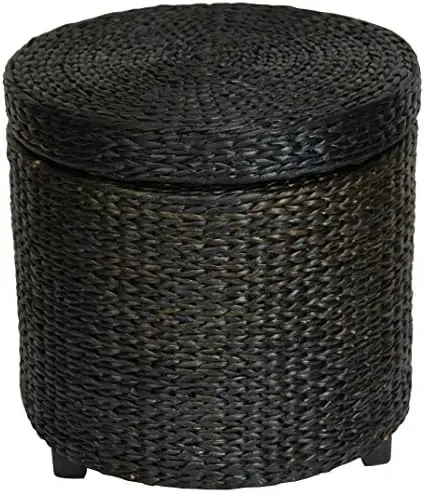 

Furniture Rush Grass Storage Footstool - Natural