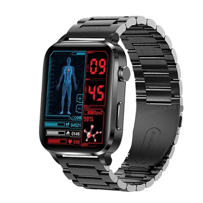 

Умные часы F100, 1,7 дюйма, лазерное лечение, температура тела, уровень глюкозы в крови SPO2, 24 часа, мониторинг здоровья и сердечного ритма