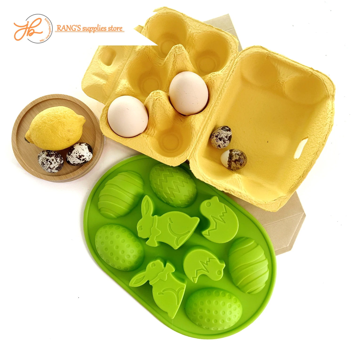 

6Psc 3D Easter Silicone Mold Set 3D Bunny Egg Baking Mould Tray DIY Baking Tool for Chocolate Cake Dessert Candy Mousse Pastry