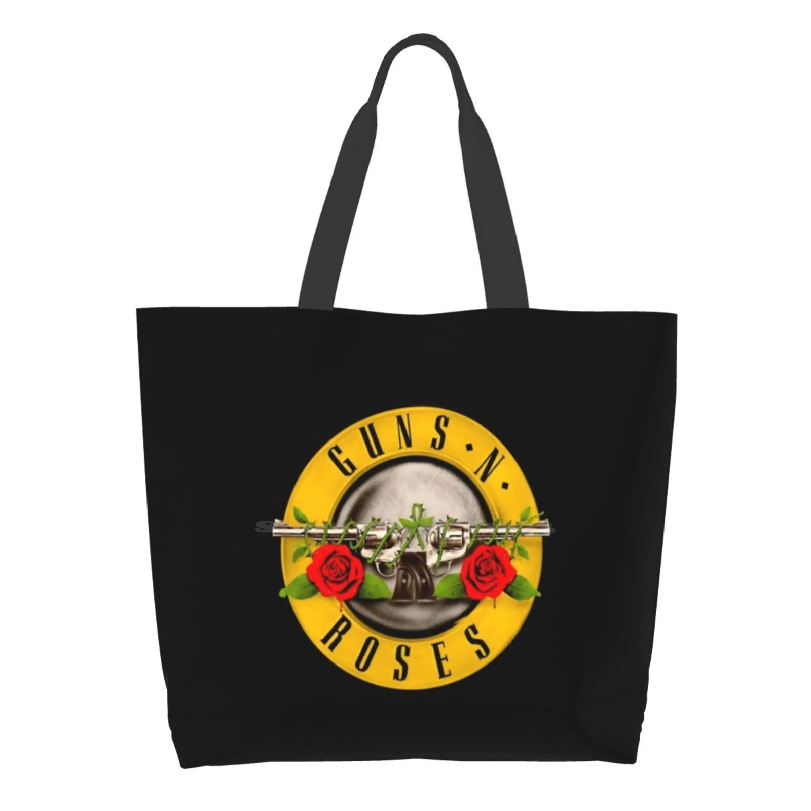 

Guns N Gun Reusable Shopping Bag Tote Large Size And Roses Rose Radiohead