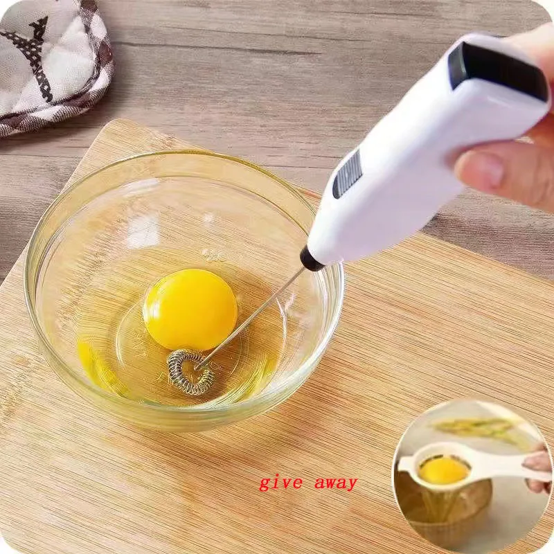 

Household electric egg beater fashion coffee milk beater mini mixer with handle practical kitchen tool BK30
