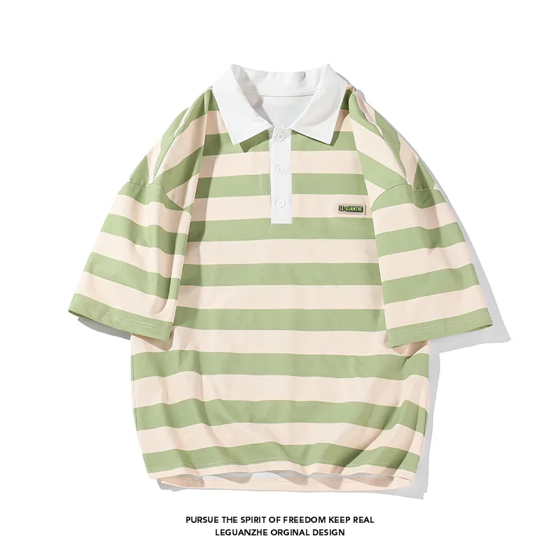 

Summer 2022 Hot Style Large Size Striped POLO Shirt M-5XL
