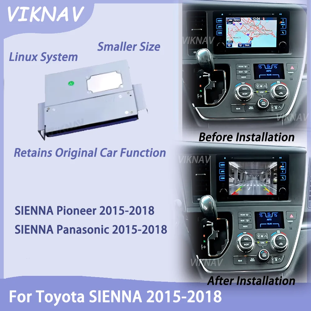 Viknav телефон для Toyota SIENNA Panasonic Pioneer 2015 2016 2017 2018 MuItimedia беспроводной CarPlay Android авто