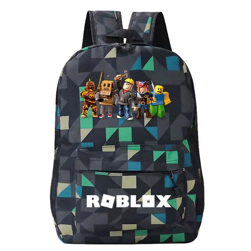 Фото Новая креативная личность Roblox, большая вместительная портативная сумка для компьютера для мальчиков и девочек, портативный студенческий рюкзак с героями мультфильмов аниме №3