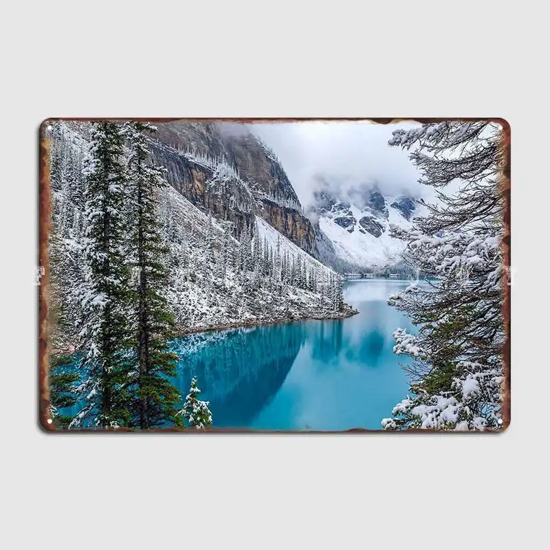 

Banff National Park Winter Metal Sign Wall Decor Wall Mural Cinema Designing Tin Sign Poster