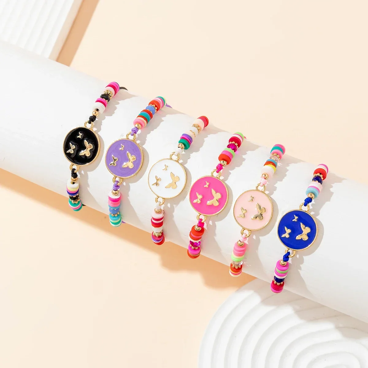 Регулируемый браслет со звездами луной смайликами и бабочками ювелирные изделия
