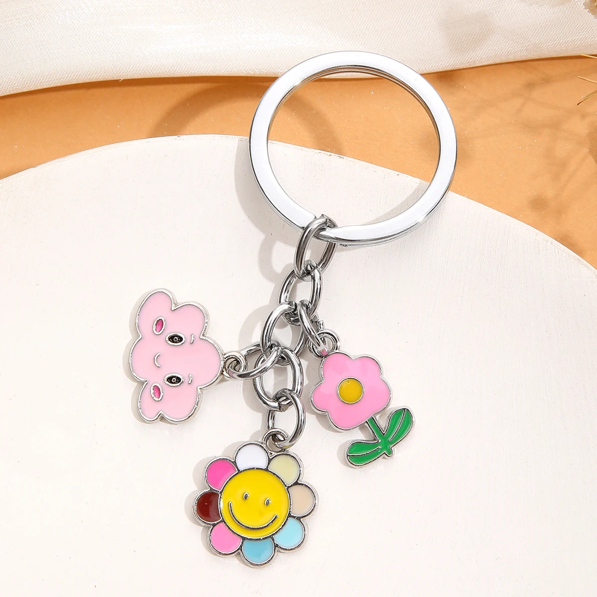 20шт брелок с подвеской в виде солнечного цветка для подарков кошельков школьных