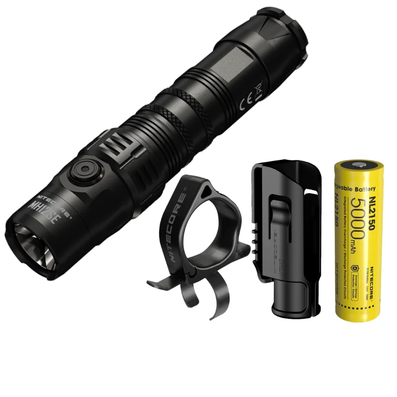 

NITECORE MH12SE Torch Light Rechargeable Tactical Flashlight Luminus SFT-40-W 1800LM USB-C by 21700 Battery for Self Defense