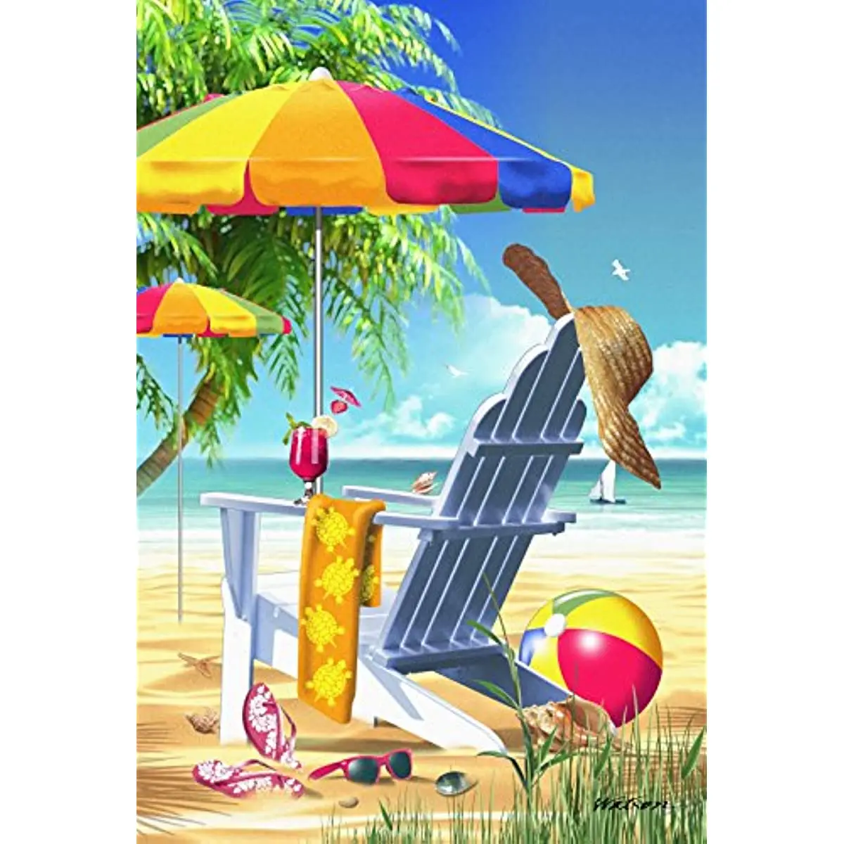 

Развлекательный летний флаг на солнце, двусторонний Летний Пляжный флаг 12x18 дюймов, украшение