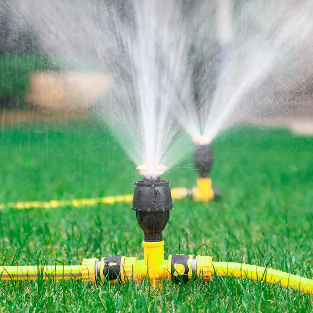 

Adjustable 360 Degree Automatic Rotating Garden Sprinkler Large Area Coverage Lawn Sprinklers for Plant Irrigation Kids Playing