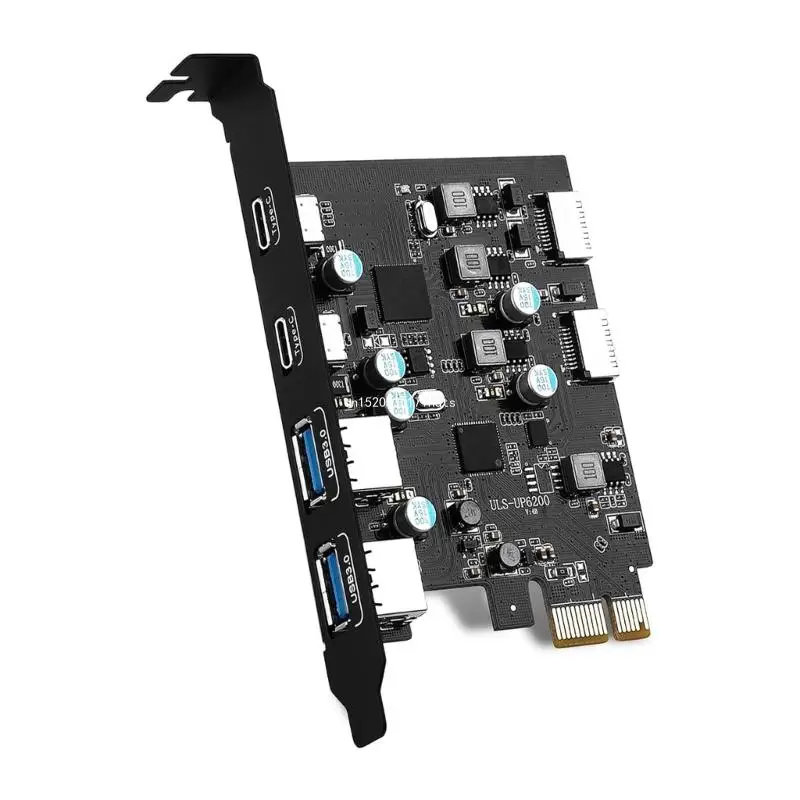 PCIE-USB 6 портов 2X USB A Плата расширения для настольного ПК Хост-карта Внутренние