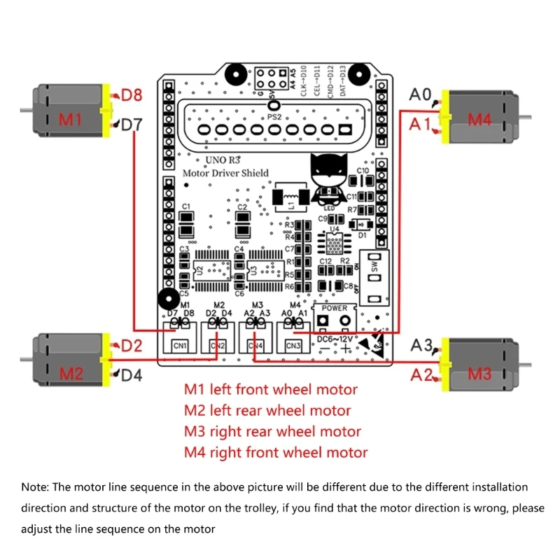 4-полосная плата расширения привода двигателя 4-канальный модуль драйвера