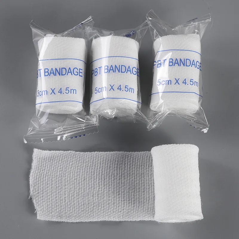 

4 Rolls/lot Gauze Elastic Bandages First Aid Wound Dressing Bandages Sterile Medical Gauze Pad Wound Care Supplies 5cmx4.5m