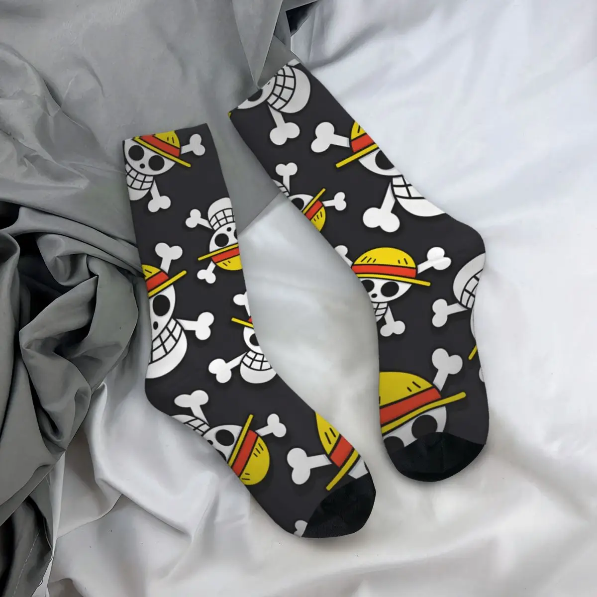 Hip Hop Retro Skull Crazy Men's Socks One Piece Unisex Harajuku Pattern Printed Funny Novelty Happy Crew Sock Boys Gift