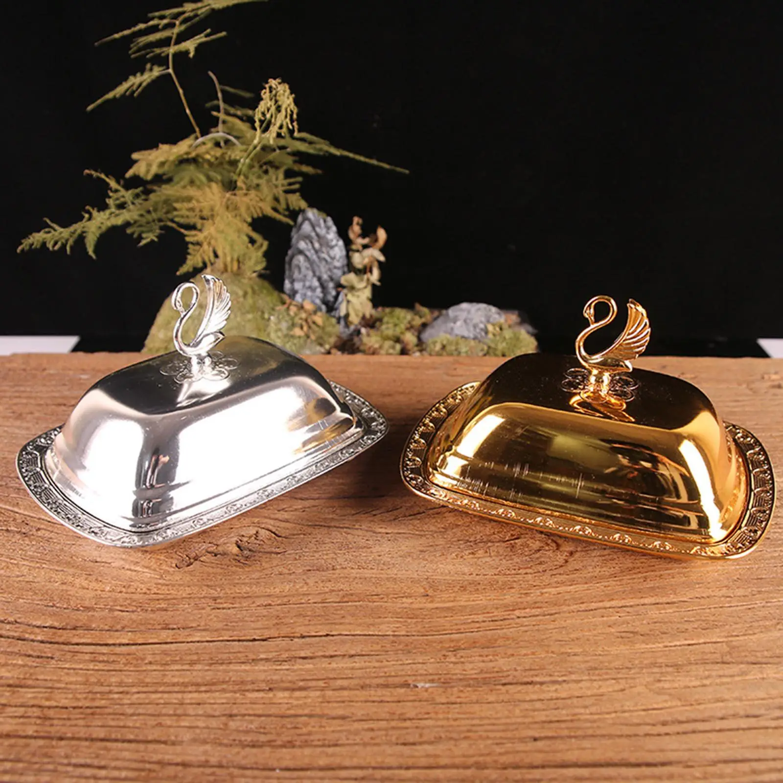 

Butter Dish Box Storage Keeper Cheese Server Kitchen Dinnerware trays decorative