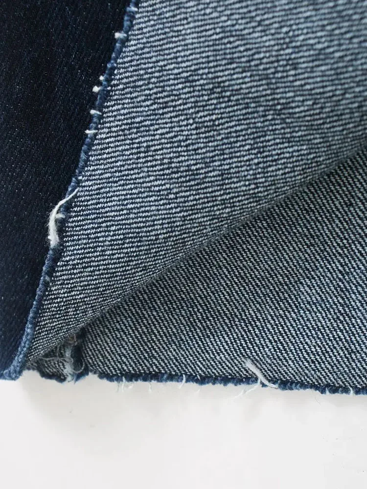 PAILETE Women 2023 fashion patch pocket marine jeans vintage high waist zipper fly female trousers mujer