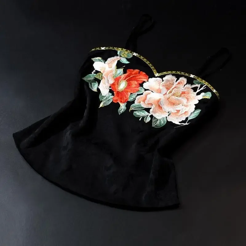 Китайская традиционная атласная жаккардовая вышитая кофта Hanfu 5 цветов женская