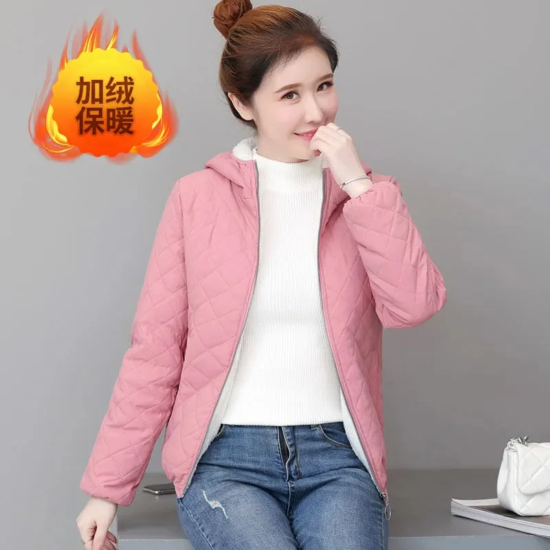 Куртка на хлопковой подкладке женские короткие парки зимнее пальто из овечьей