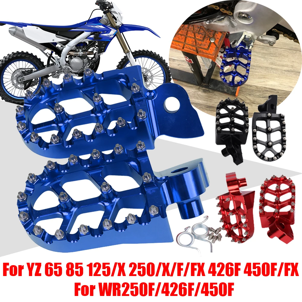 

For Yamaha YZ 65 85 125 250 X F 125X 250X 250FX 450FX WR 250F 450F YZF WRF 250 450 WR250F Accessories Footrest Footpeg Foot Pegs