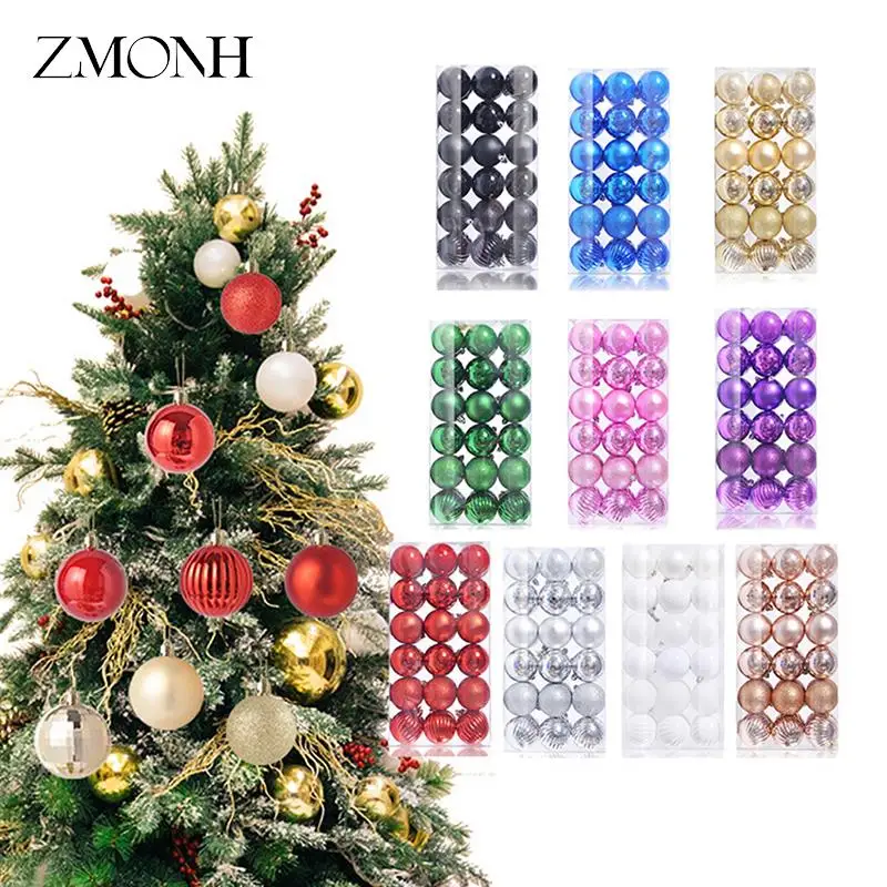 

36 шт. 3 см рождественские шары, Рождественское украшение, подвесной кулон, подвеска на рождественскую елку, набор шариков на рождественскую елку 2023, украшение для дома