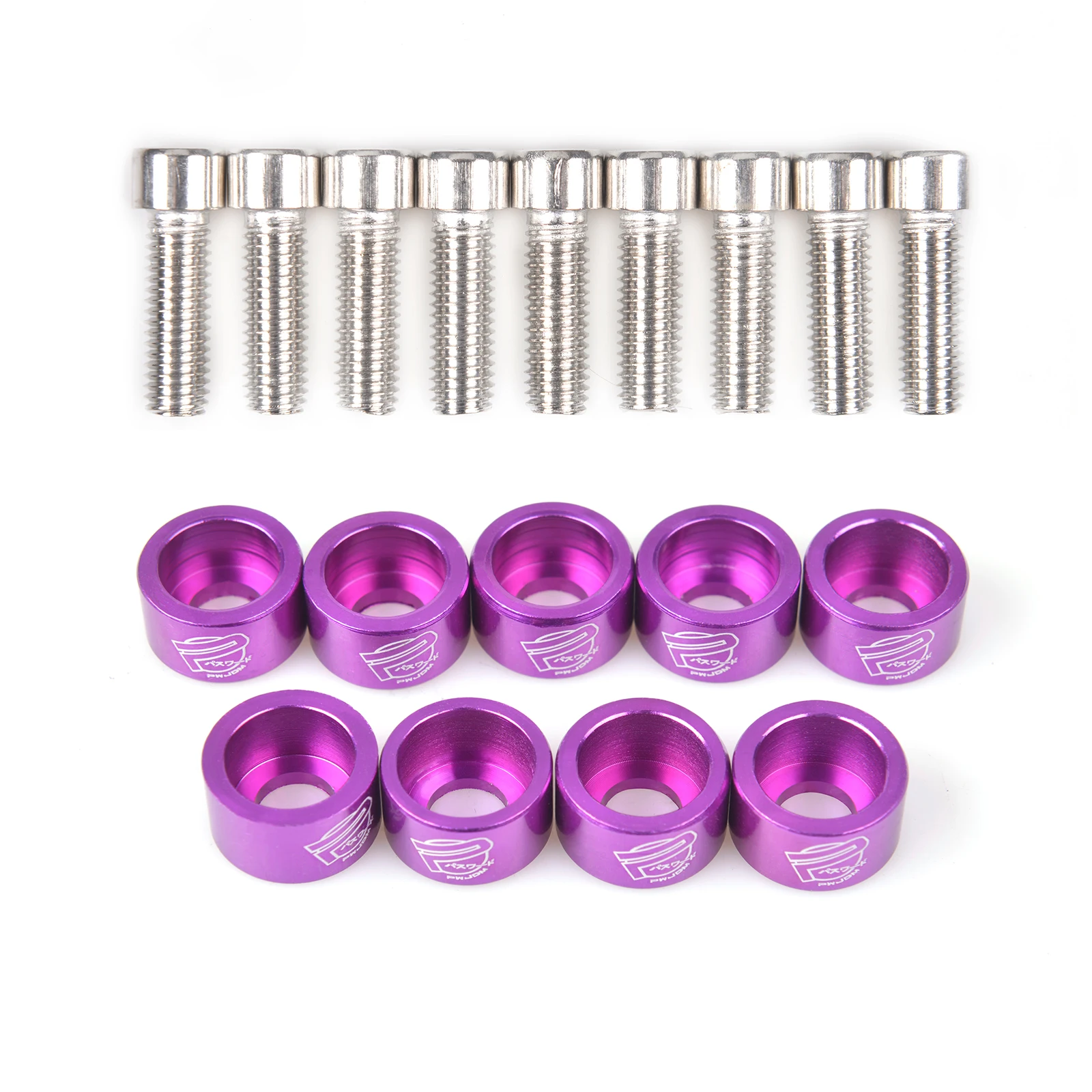 

9 шт. болты для номерного знака M8 JDM, автомобильные аксессуары, модифицированные детали для защиты крыла, бампера