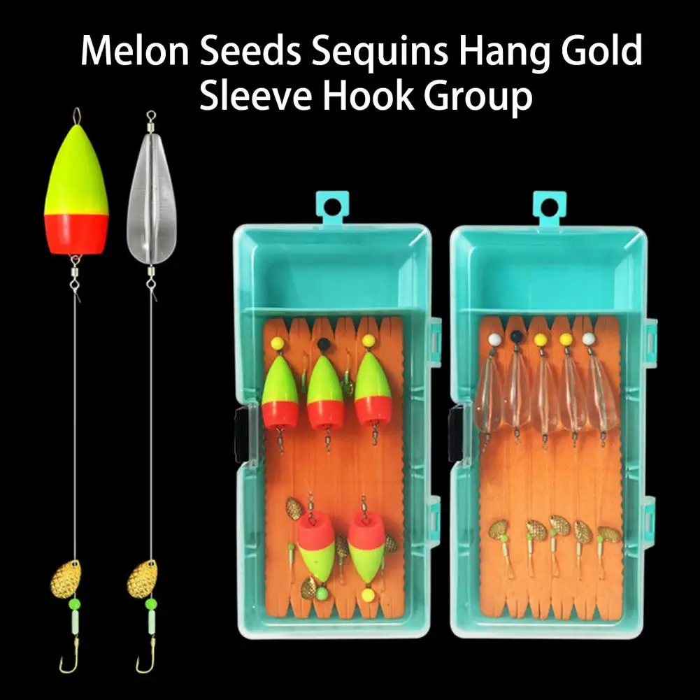 

1 Set Fishing Rig Spinner Sequin Float Sinker Space Bean Line Hook Throwing Aid Swivel Floating Sinking Fishing Lure Rig Kit Fis
