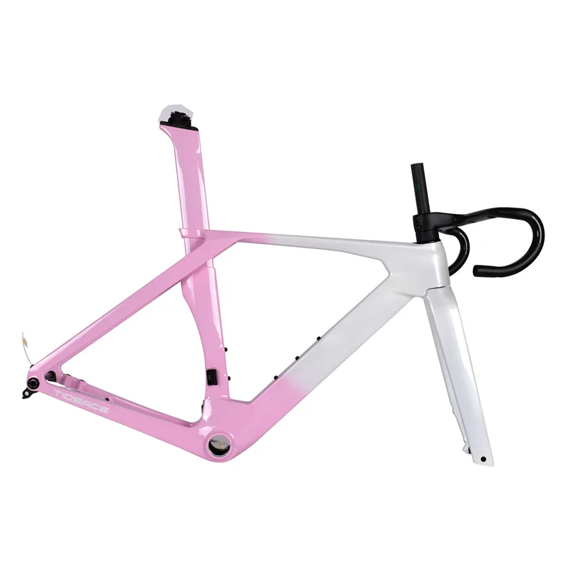 Фото Велосипедная рама Tideace ARES CR068 Lady Aero Carbon Road, карбоновая, с полной внутренней проводкой, дисковые тормоза UDH, 700x32C, для женских гоночных велосипедов №3