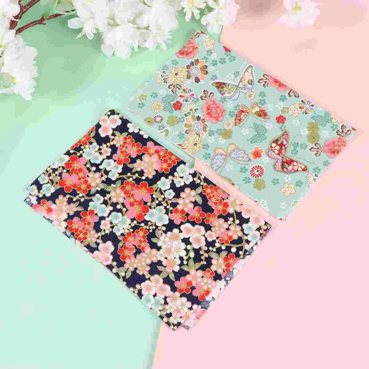 

Fabric Cotton Bundle Squares Sewing Cloth Bundles Patchwork Sheet Square Quilt Diy Plain Quilting Japanese Style Floral Sheets