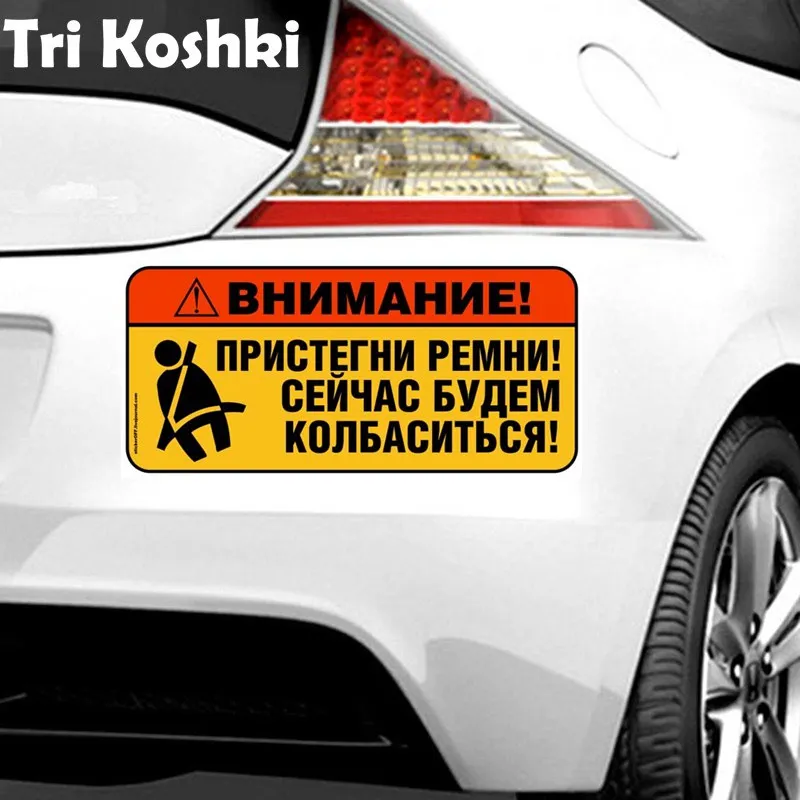Три кошки Kcs494 АВНИМАНИЕ! ПРИСТЕГНИ РЕМНИ! СЕЙЧАС БУДЕМ КОЛБАСИТЬСЯ! наклейки на