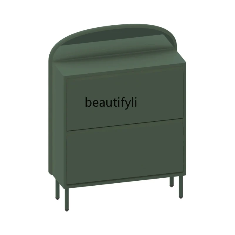 

yj Matsutake Shoe Cabinet Nordic Light Luxury Household Small Apartment Hallway Entrance Tilting Shoe Rack